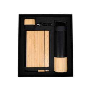 BJ047 - GIFT SET - BAMBOO NOTEBOOK, SPEAKER, BOTTLE PEN