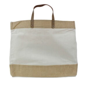 Zaken - Canvas+Jute Bag with Leather Handle